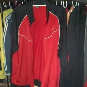 Men's Black and Red Nike Jordans Jacket